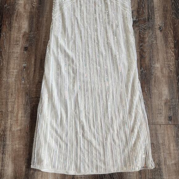 Retrofete Millie Dress in Geo White Sequin Size XS NWT Cutout Sleeveless Maxi - Picture 10 of 13